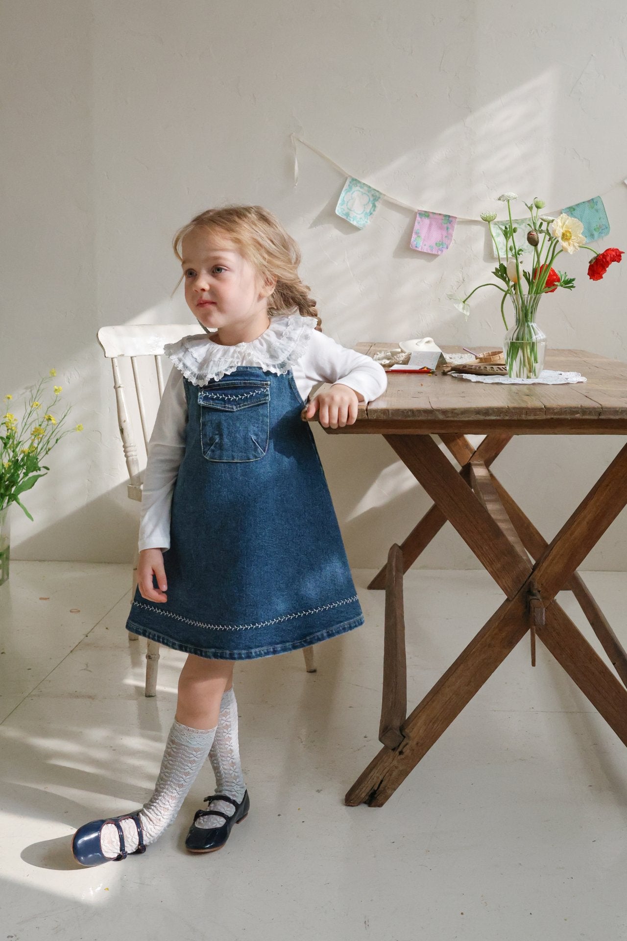 Eva Dress [Blue Denim/120/L(4-5yr)]