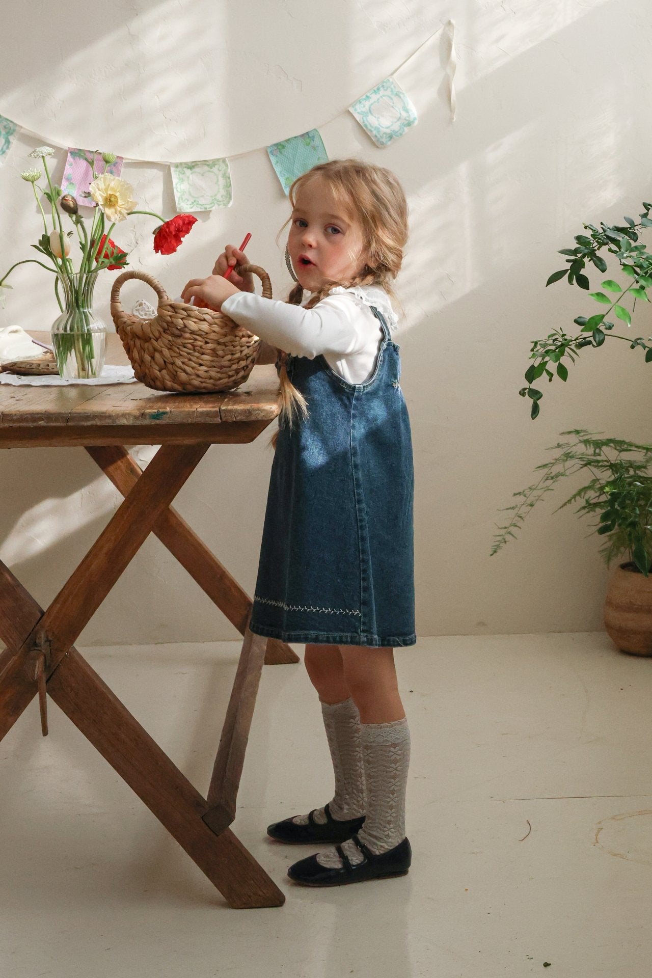 Eva Dress [Blue Denim/120/L(4-5yr)]