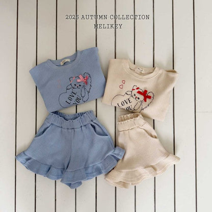 [PRE-ORDER] Cat Waffle Top Bottom Set