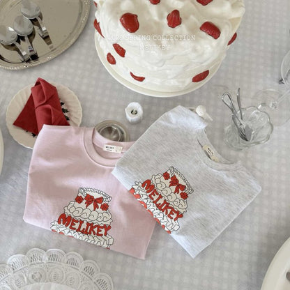 Cake T-Shirts [Pink/JS(8-9yr)]