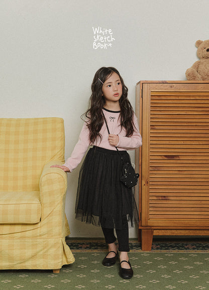 [PRE-ORDER] Peach Color Block Ribbon T-Shirts
