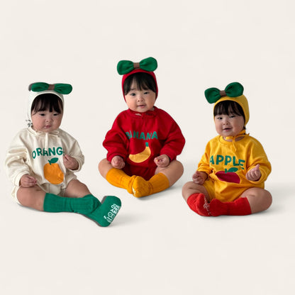 [PRE-ORDER] Fruits Body Suit + Bonnet Set