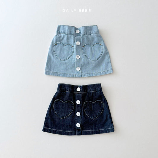 [PRE-ORDER] Heart Denim Skirts