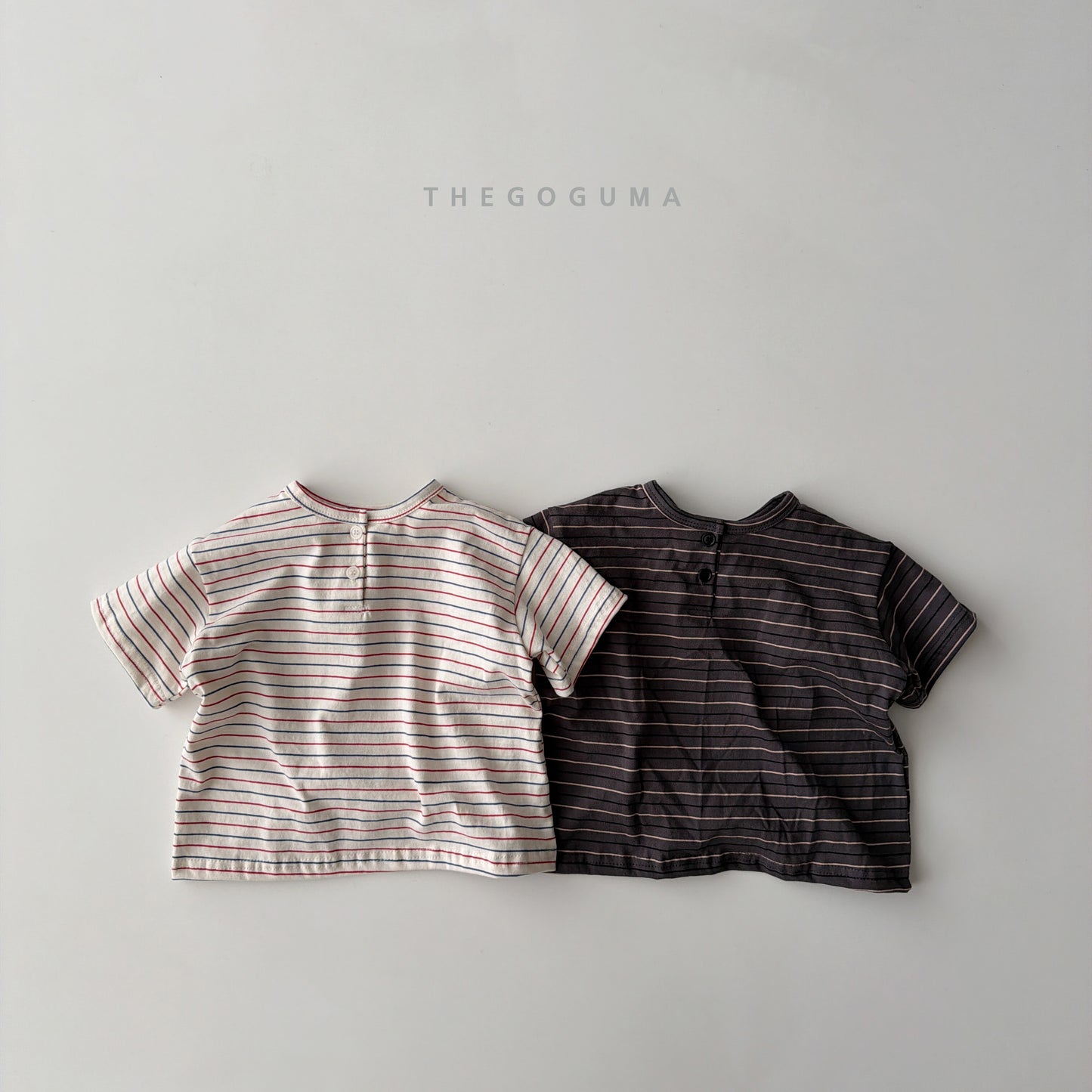 [PRE-ORDER] Miu Stripe Button T-Shirts