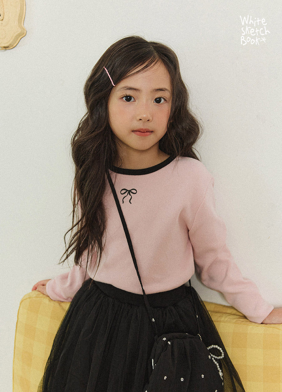 [PRE-ORDER] Peach Color Block Ribbon T-Shirts