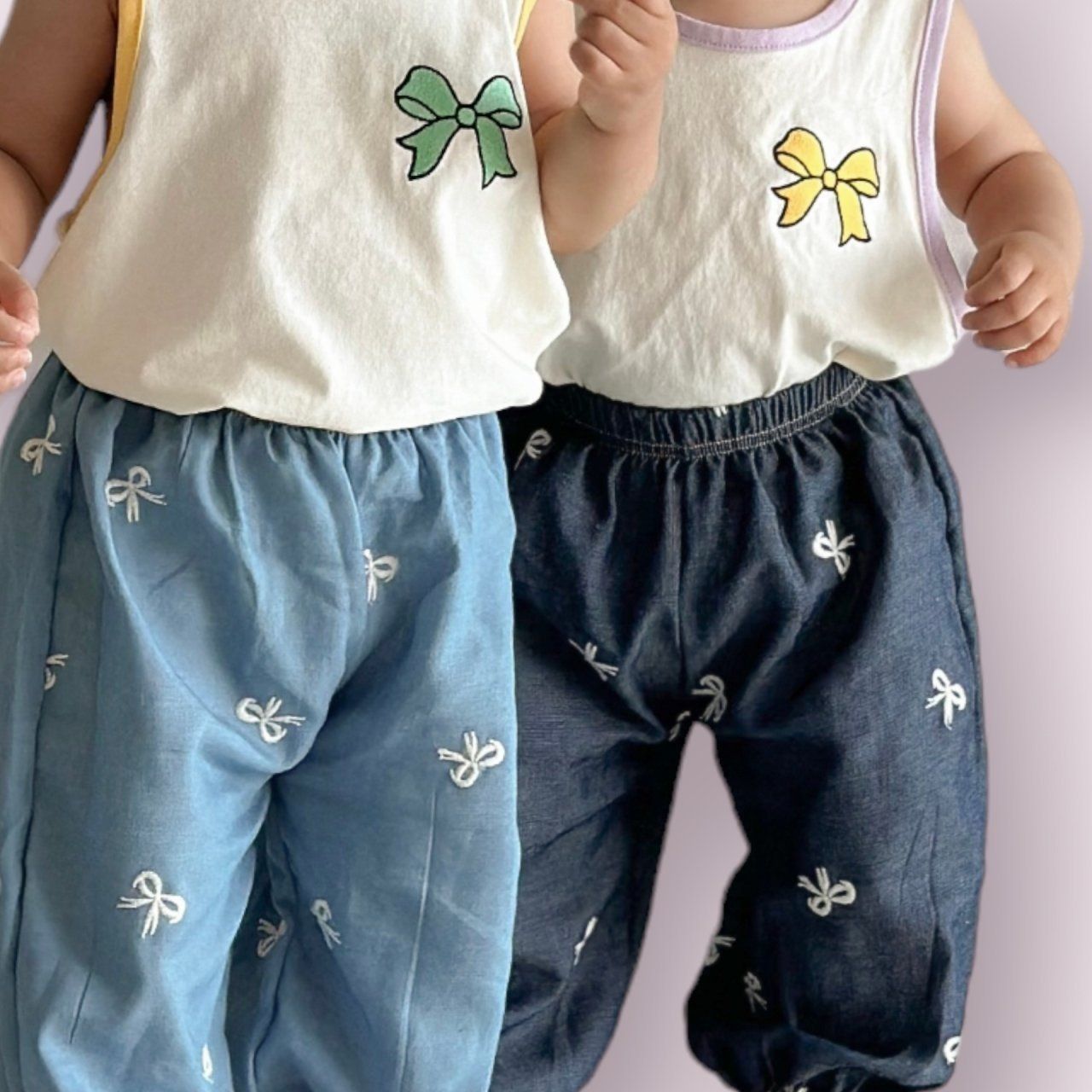 [PRE-ORDER] Denim Ribbon Baggy Pants
