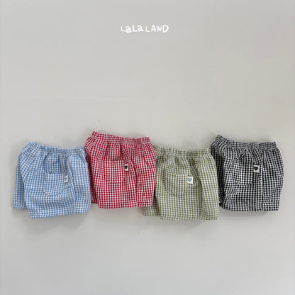 Check Baby Shorts [Olive/6m]