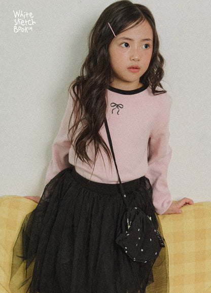 [PRE-ORDER] Peach Color Block Ribbon T-Shirts