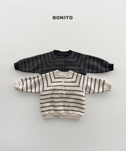 [PRE-ORDER] Stripe Henry Neck Sweatshirts (Mom&Dad Couple)