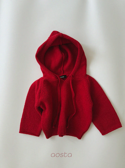 Cookie Sweater Hoodie Top [Red/L(3-5yr)]