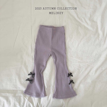 [PRE-ORDER] Popo Ribbon Boot-Cut Pants