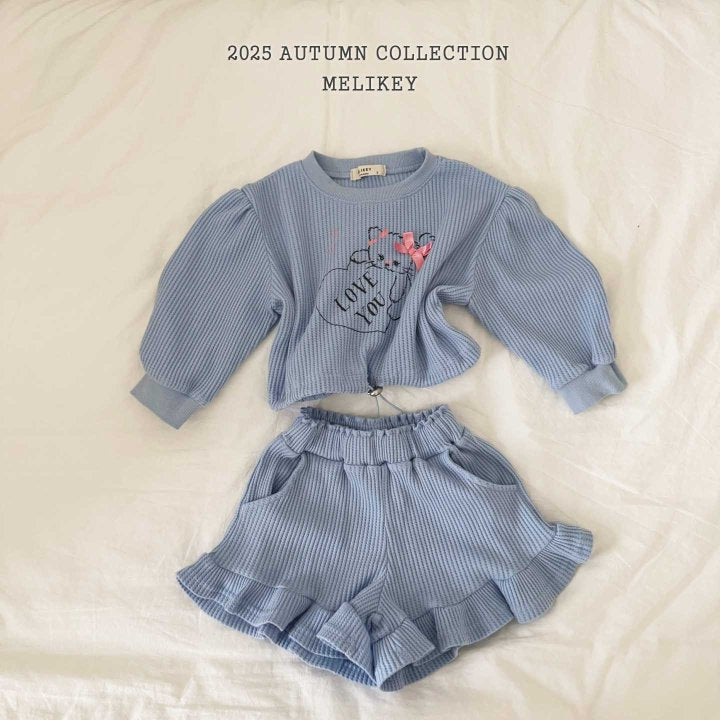 [PRE-ORDER] Cat Waffle Top Bottom Set