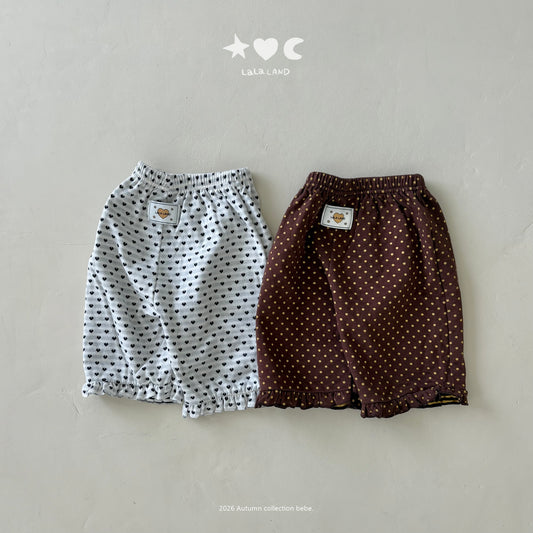 [PRE-ORDER] Heart Dot Frill Baby Pants