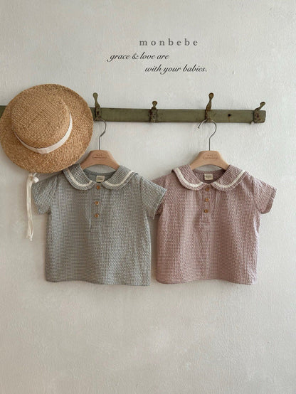 [PRE-ORDER] Check Sailor Blouse