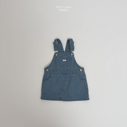 [PRE-ORDER] Denim Suspender Dress