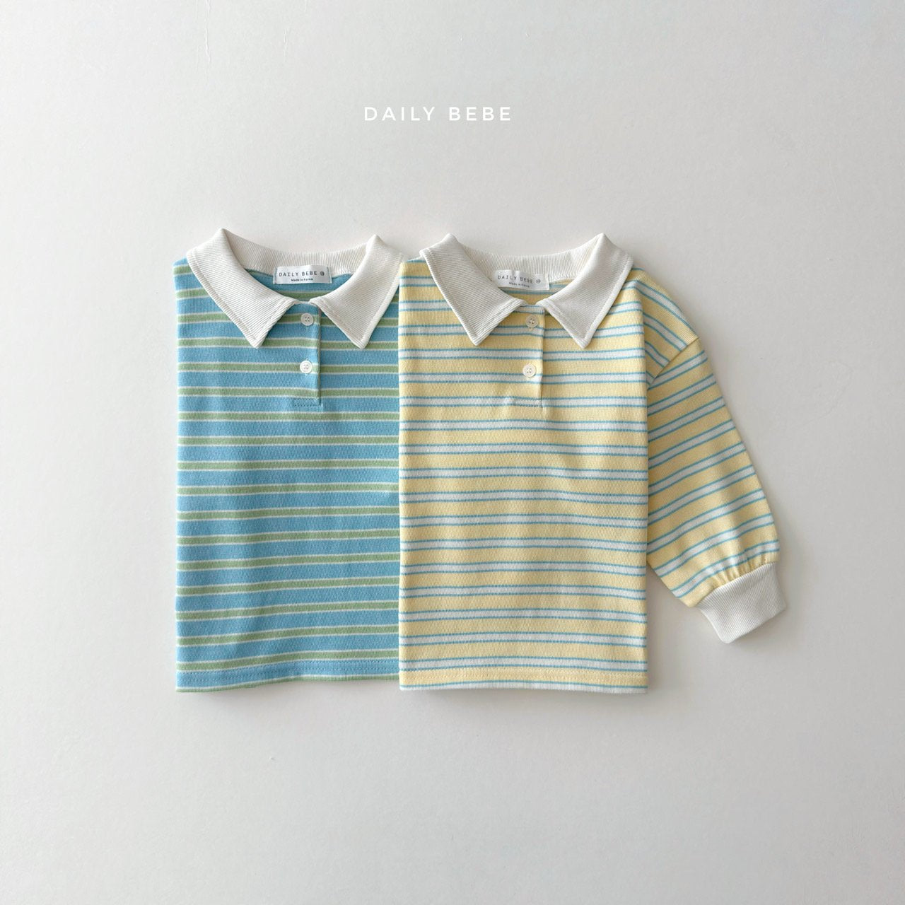 Cozy Collar T-Shirts [Yellow/M(3-4yr)]