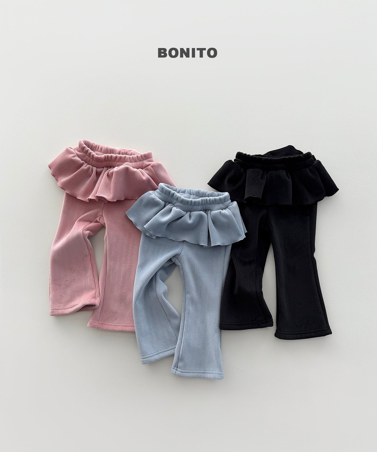 [PRE-ORDER] Velour Frill Boot-Cut Pants