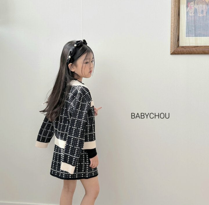Tweed Sweater Skirts [Black/JS(6-7yr)]