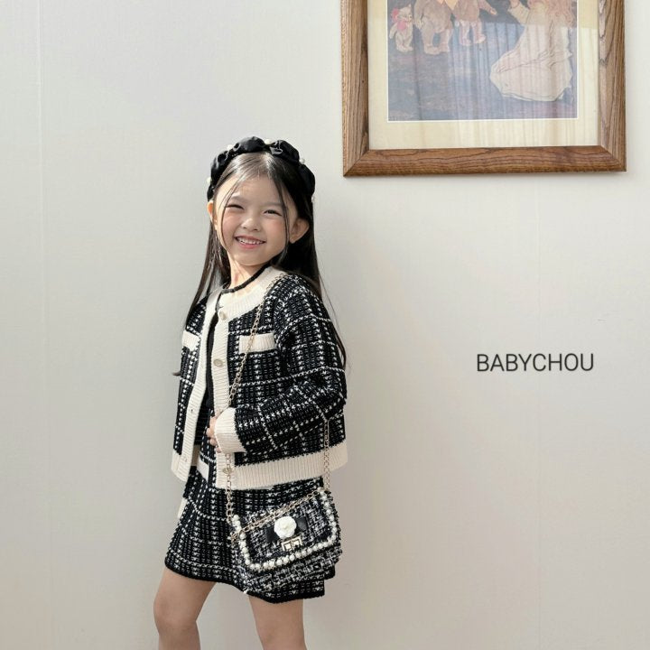 Tweed Sweater Skirts [Black/JS(6-7yr)]