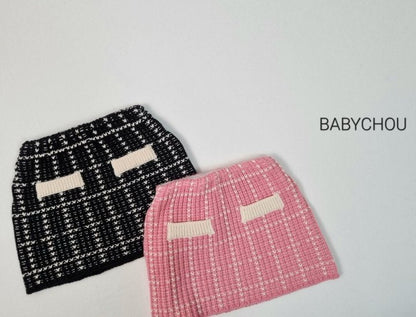 Tweed Sweater Skirts [Black/JS(6-7yr)]