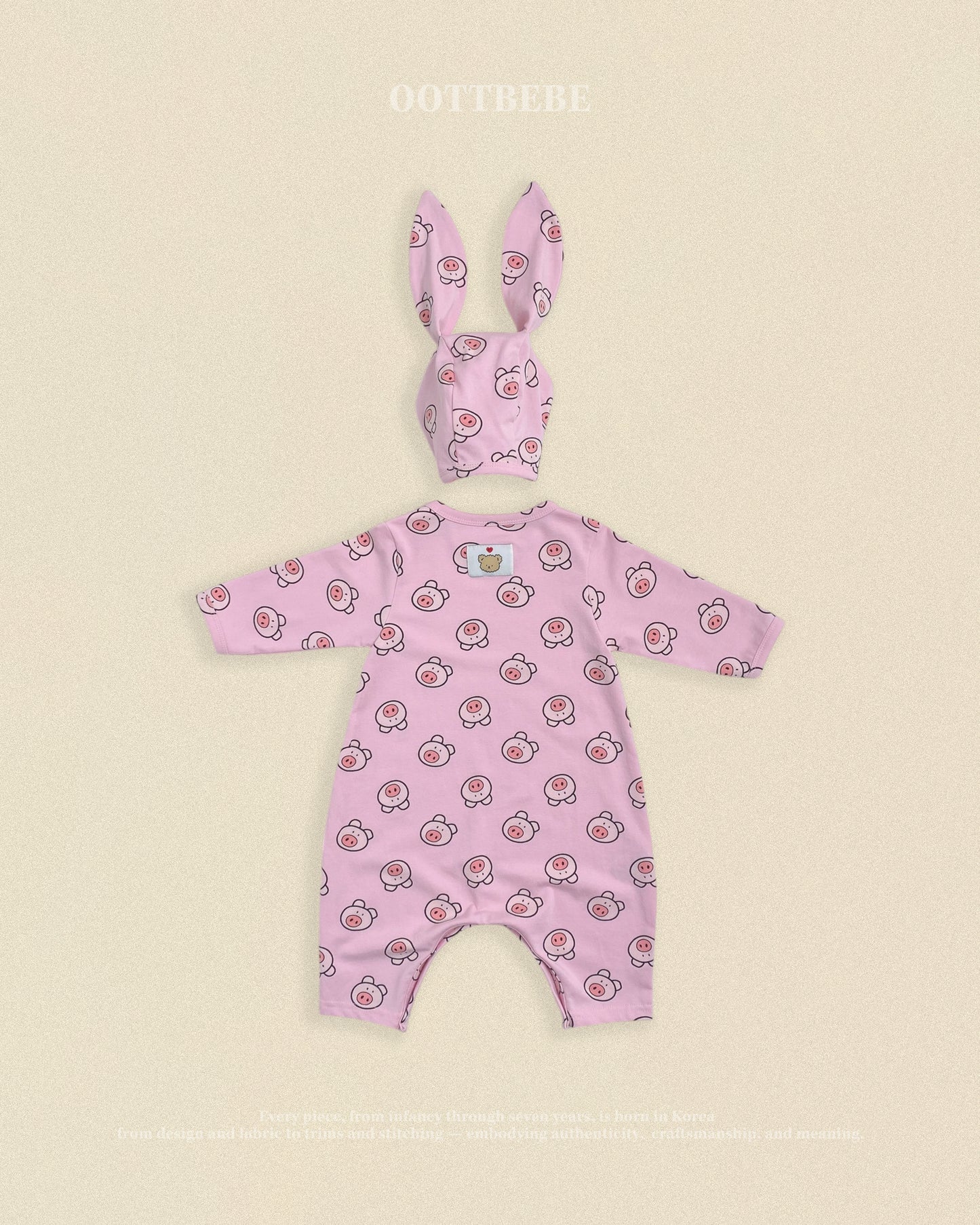 [PRE-ORDER] Little Farm Body Suit + Bonnet Set