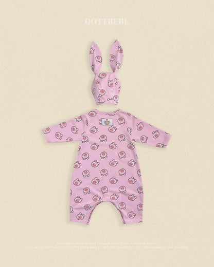 [PRE-ORDER] Little Farm Body Suit + Bonnet Set