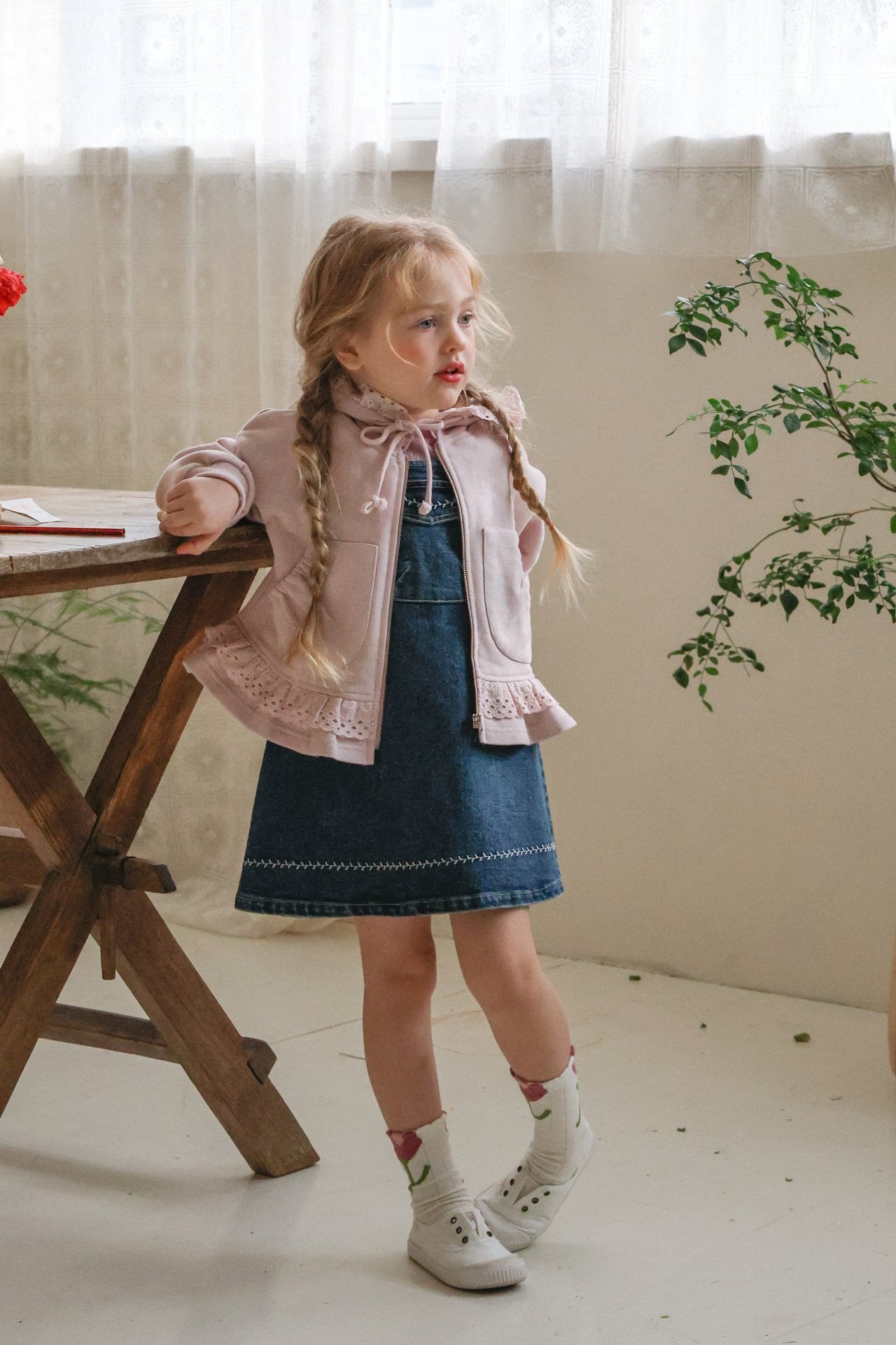 Eva Dress [Blue Denim/120/L(4-5yr)]