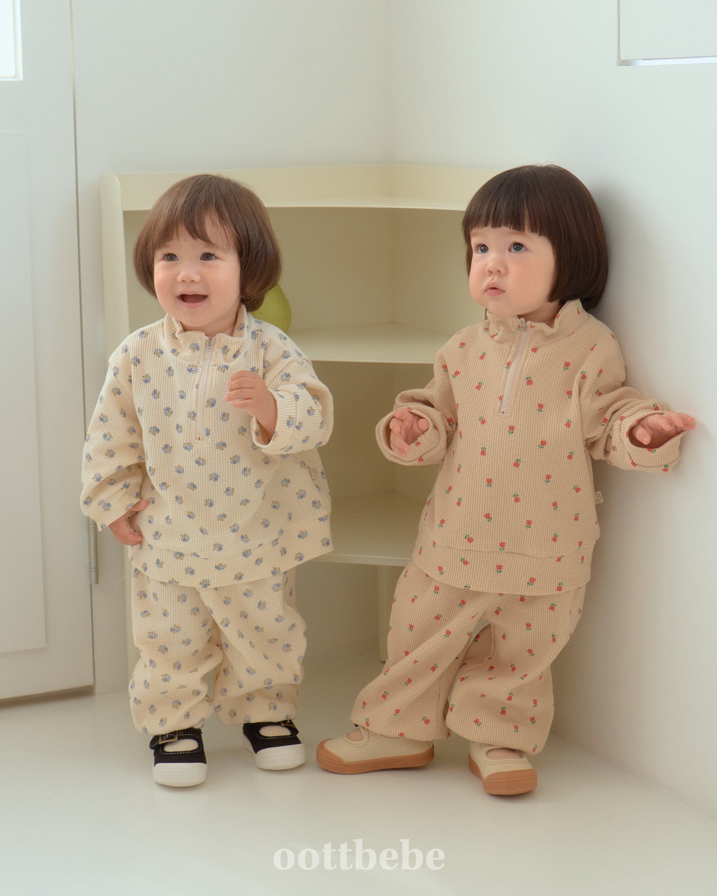 [PRE-ORDER] Sweet Waffle Anorak Top Bottom Set