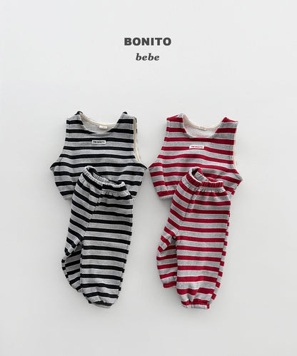 [PRE-ORDER] Baby Stripe Vest Bottom Set
