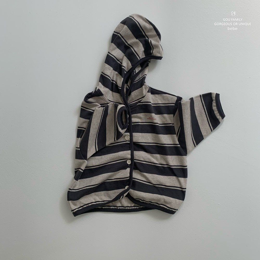 [PRE-ORDER] Stripe Baby Hoodie Cardigan