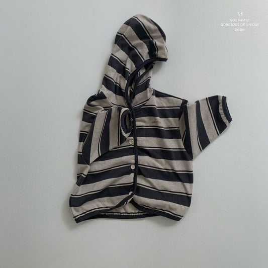 [PRE-ORDER] Stripe Baby Hoodie Cardigan