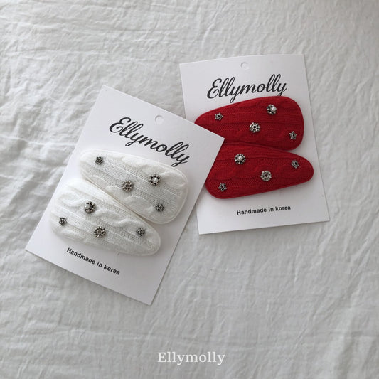 [PRE-ORDER] Knit Pearl Hair Clips Set