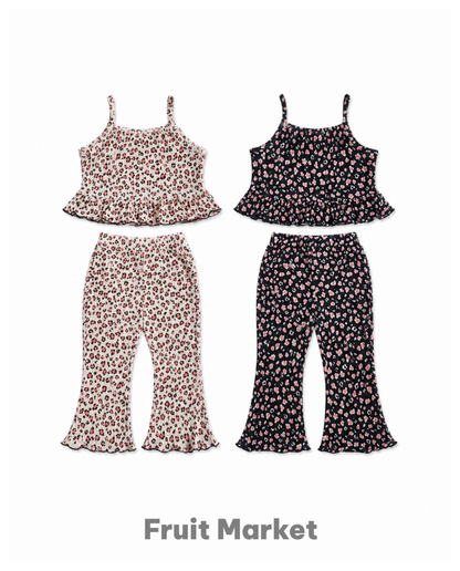 [PRE-ORDER] Leopard Pleats Top Bottom Set