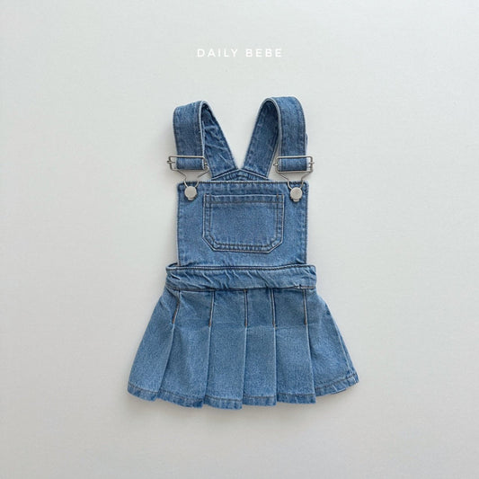 Denim Suspender Skirt [L(4-5yr)]