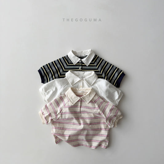 [PRE-ORDER] Pong Pong Stripe Collar T-Shirts