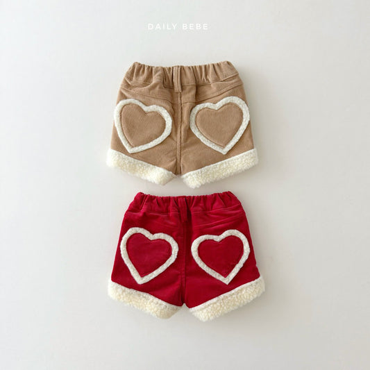 [PRE-ORDER] Sherpa Heart Shorts