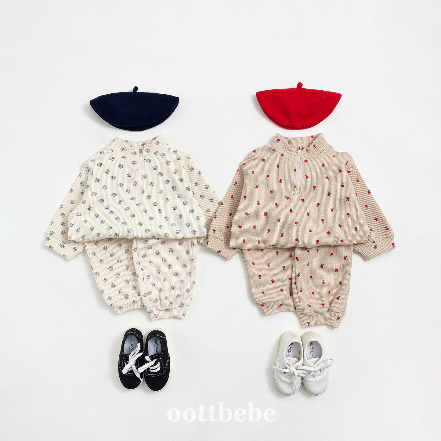 [PRE-ORDER] Sweet Waffle Anorak Top Bottom Set