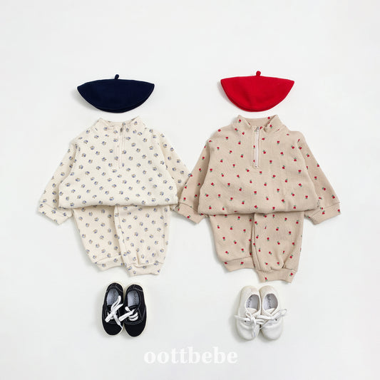 [PRE-ORDER] Sweet Waffle Anorak Top Bottom Set