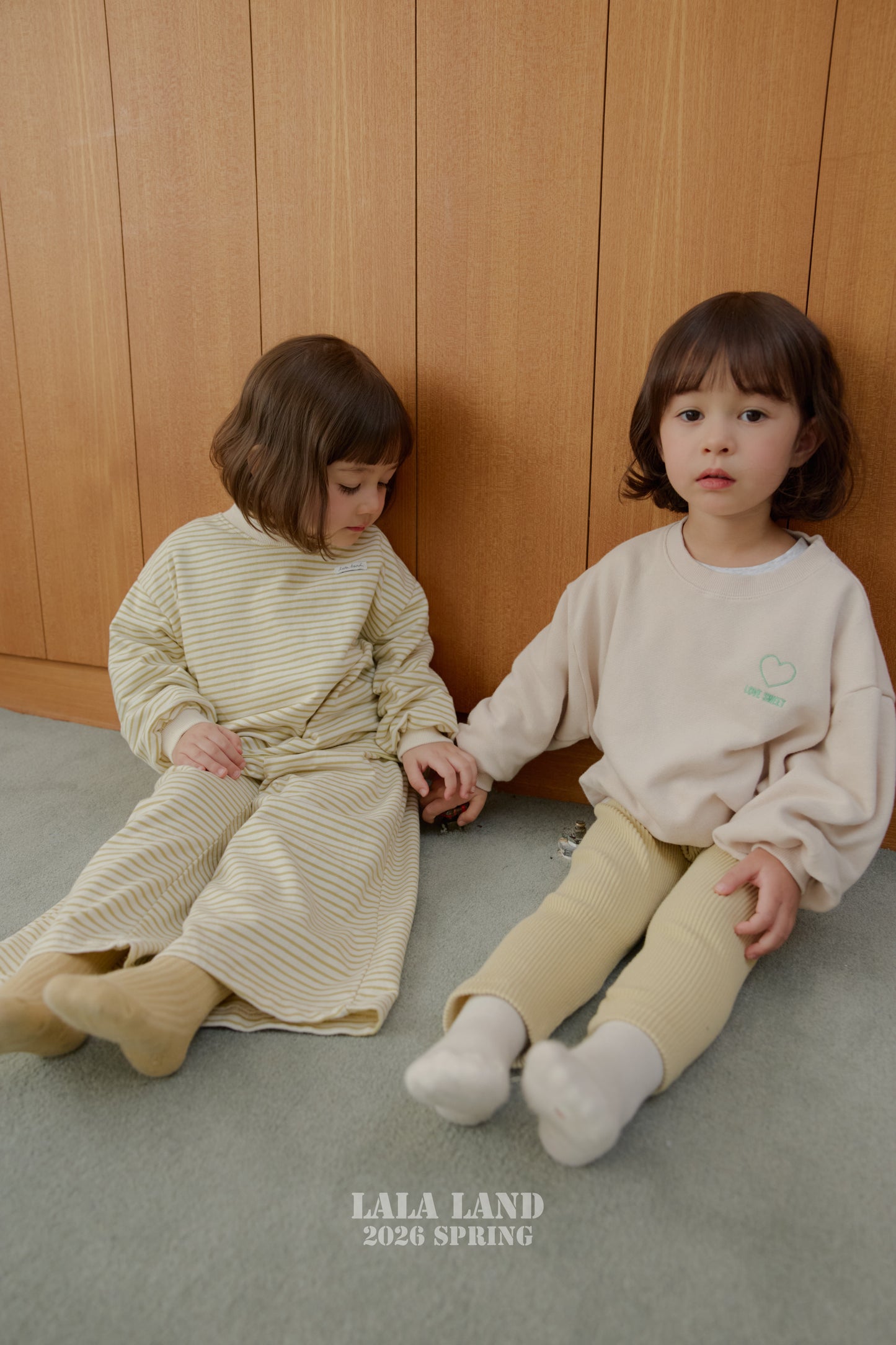 Cozy Ribbed Leggings [Blue, Beige/M(3-4yr)]