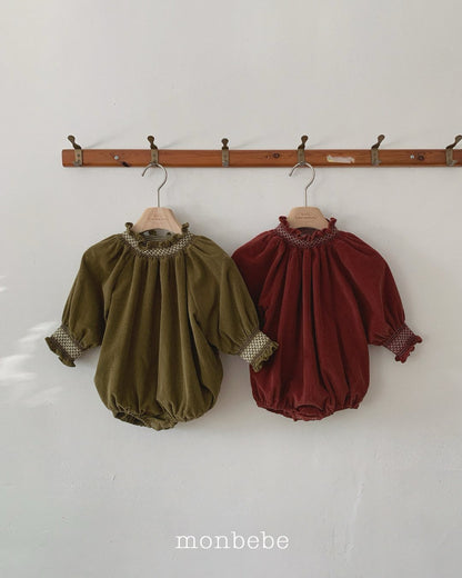 [PRE-ORDER] Corduroy Smocking Body Suit
