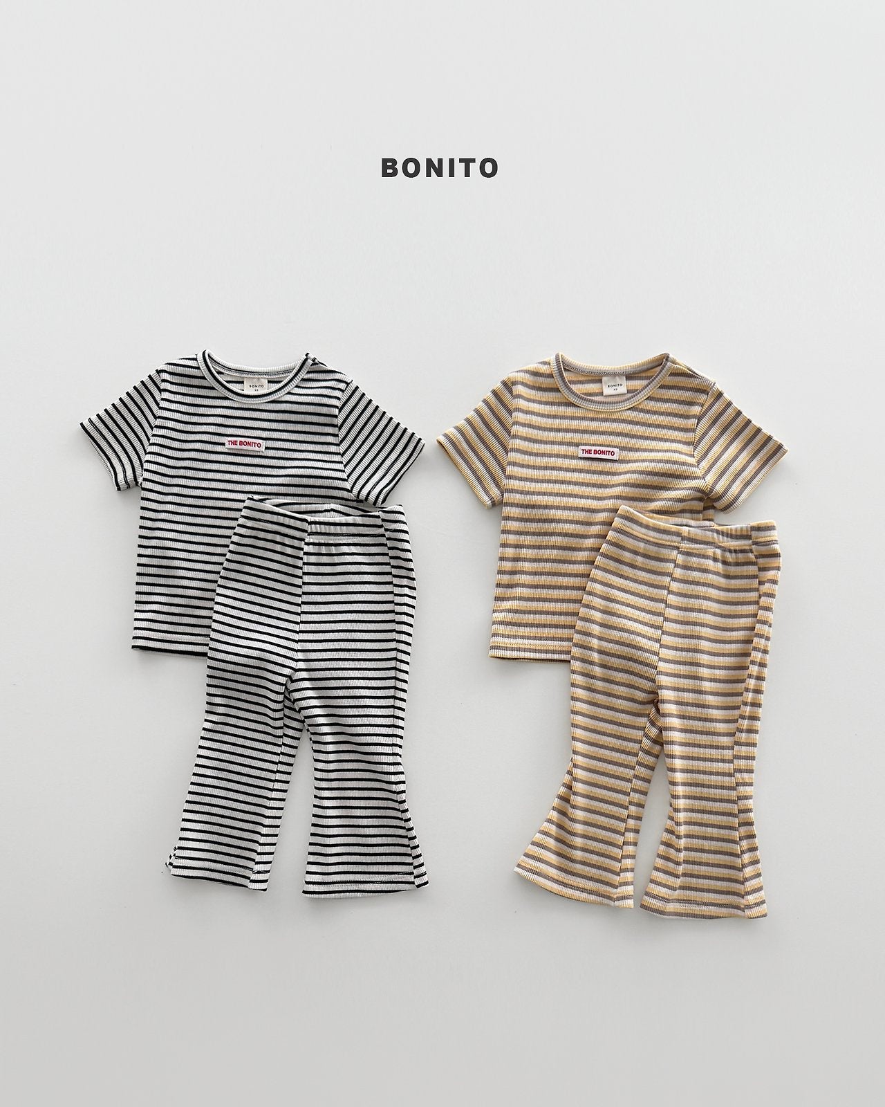 [PRE-ORDER] Slim Stripe Top Bottom Set