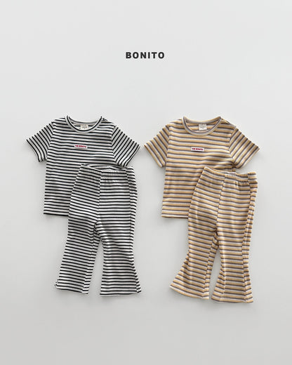 [PRE-ORDER] Slim Stripe Top Bottom Set