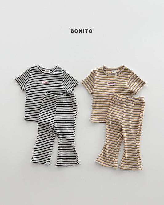 [PRE-ORDER] Slim Stripe Top Bottom Set