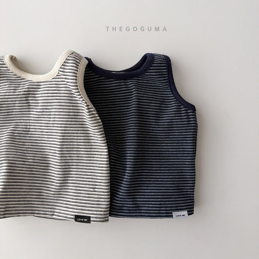 [PRE-ORDER] Petite Stripe Sleeveless T-Shirts