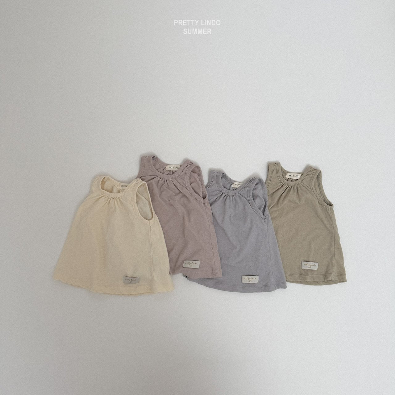 [PRE-ORDER] Shirring Sleeveless T-Shirts