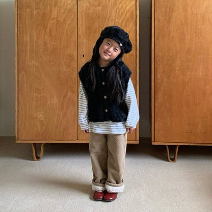 Mink Vest [Brown/M(3-4yr)]