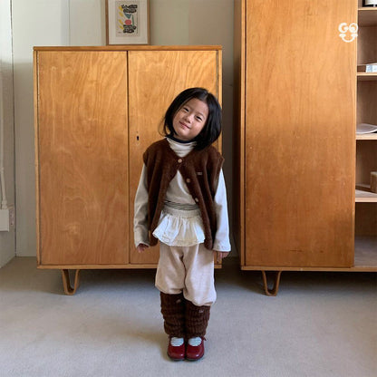 Mink Vest [Brown/M(3-4yr)]