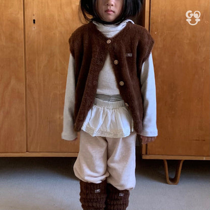 Mink Vest [Brown/M(3-4yr)]