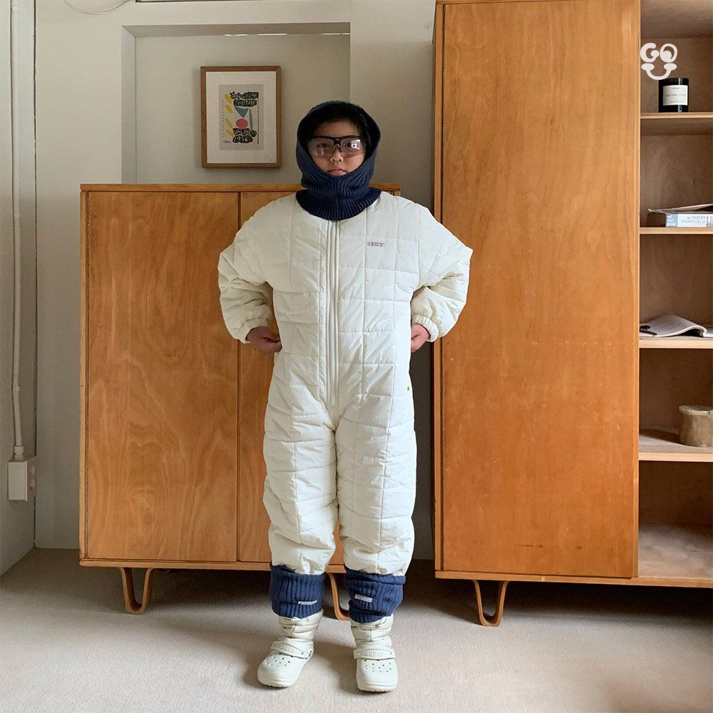 Snowman Jumpsuit [Cream/M(3-4yr)]