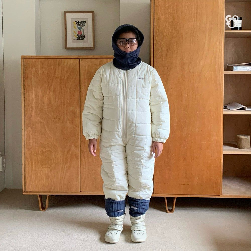 Snowman Jumpsuit [Cream/M(3-4yr)]